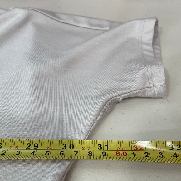 SUKI + SOLAINE Gray Dolman Sleeve V-Neck Sheer Center Oversize Blouse Top S - Picture 10 of 11